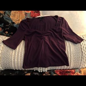 Ruched Ribbed Crop Top